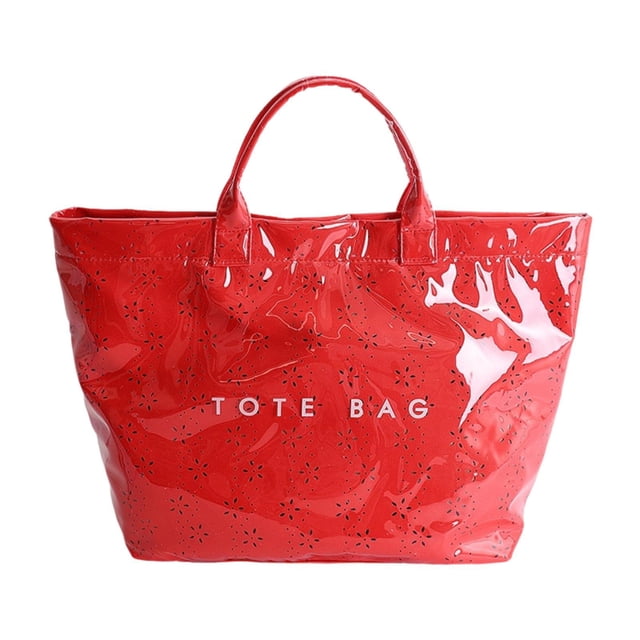 Bolsa de playa impermeable, bolsa de fin de semana informal, bolsa de supermercado, bolso de mano tipo hobo, bolso de hombro Rojo