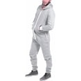 thumbnail image 3 of Juicy Trendz Unisex Adult Fleece Onesie, Hooded Jumpsuit Pajamas for Men & Women – Cozy Loungewear Grey, 3 of 7