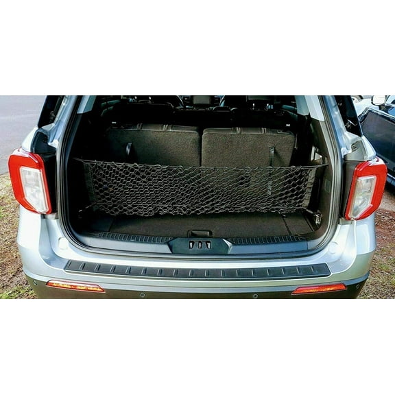 EACCESSORIES EA Rear Trunk Organizer Cargo Net for Ford Explorer 2020-2023 – Envelope Cargo Net for SUV – Premium Mesh Car Trunk Organizer Vehicle Carrier Storage – Compatible Ford Explorer 2020-2023