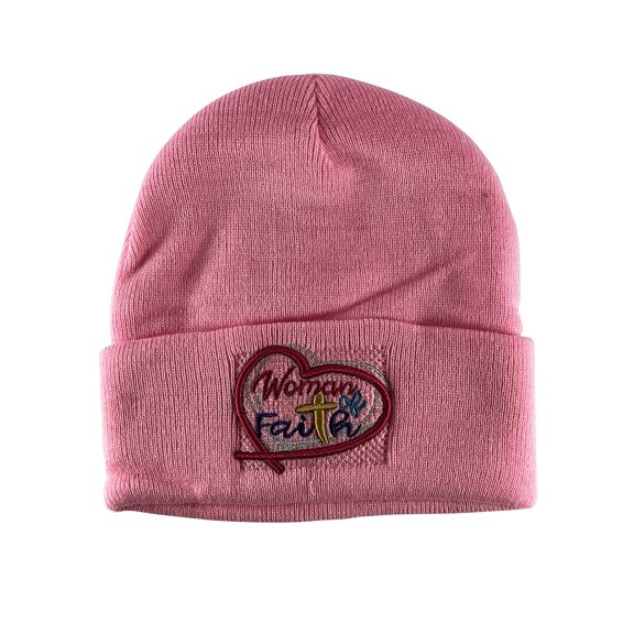 Top Headwear Woman of Faith Cuffed Beanie - Pink