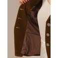 thumbnail image 5 of DARING DIVA Women's Waistcoat Suit Velvet Lapel V Neck Dressy Blazer Vests XL Coffee Brown, 5 of 5