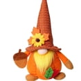 thumbnail image 2 of Cififendec Thanksgiving Pumpkin Gnome Figurine, 10.63"×6.69", Autumn Sunflower Knit Hat Faceless Dolls for Tiered Tray Decor, Fall Season Gift Matching Styling Scheme, 2 of 6