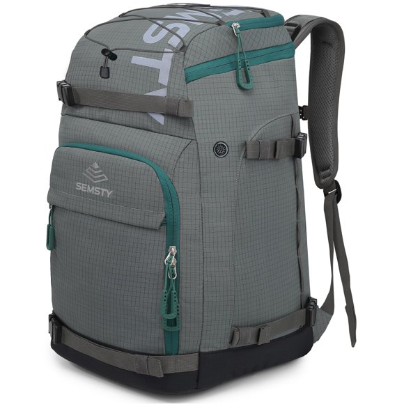 Bolsa para botas de esquí SEMSTY 55L impermeable para esquí y snowboard, color gris