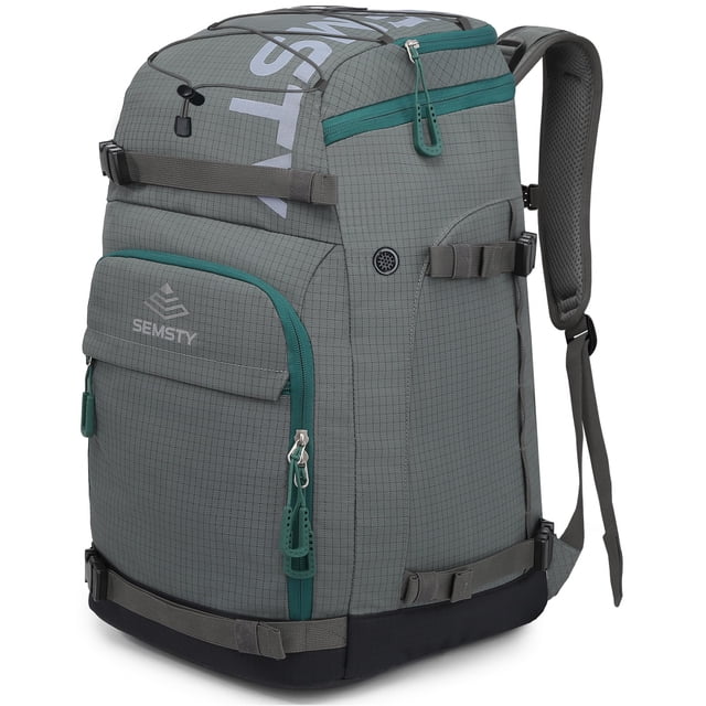 Bolsa para botas de esquí SEMSTY 55L impermeable para esquí y snowboard, color gris