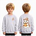 thumbnail image 2 of CAUYDY Girls Boys Halloween Sweatshirt Kids Cute Ghost Pumpkin Graphic Sweatshirts Crewneck Pullover Long Sleeve Shirts,, 2 of 9