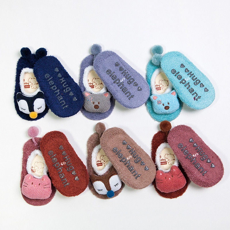 Newborn Baby Kids Cute Cartoon Toddler Anti Slip Shoes Slipper Floor Socks Boots 