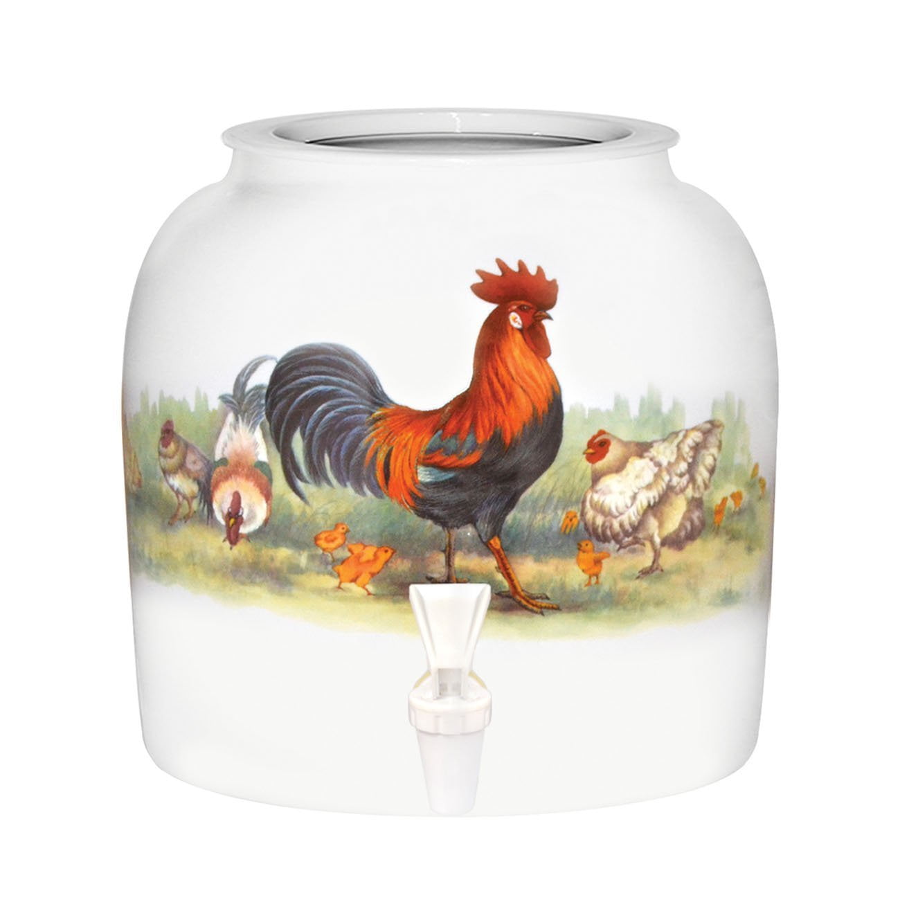 Rooster Porcelain Ceramic Water Dispenser Crock with Faucet Walmart