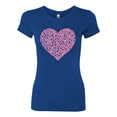 thumbnail image 2 of Wild Bobby, Pink Ribbon Heart, Breast Cancer Awareness, Women Slim Fit Junior Tee, Royal, XX-Large, 2 of 5