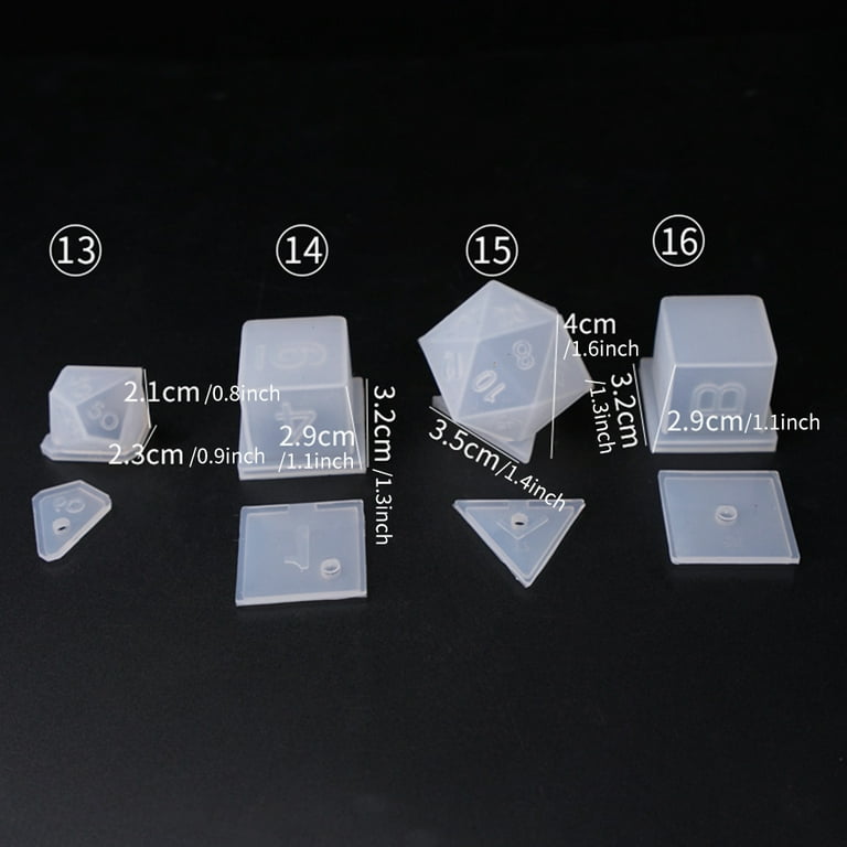 Dice Molds For Resin 3d Polyhedral Dice Molds For Resin Casting