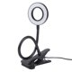 thumbnail image 1 of Lámpara de escritorio negra de 8 W con abrazadera y adaptador, 3 colores y 10 regulables, lámpara LED USB flexible, lámpara de lectura con clip para la cama del niño, lámpara con abrazadera para traba, 1 of 5