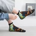 thumbnail image 6 of Uemuo Maple Meditating Bear Printed Crew Socks, Moisture-Wicking Socks, Athletic Socks for Men Breathable Cushion Socks Casual Sport Socks for Running Traveling, 6 of 6
