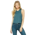 thumbnail image 1 of Ladies' Racerback Cropped Tank - HTHR DEEP TEAL - XL, 1 of 3