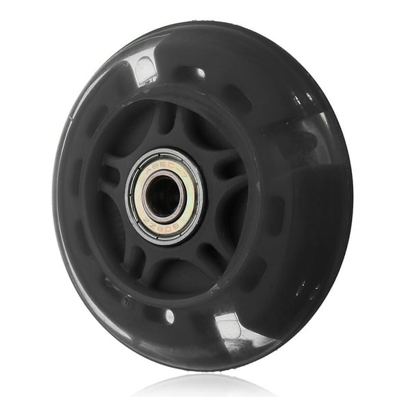 Soidarity Rueda de patinete de Metal PU, Universal, 80mm, reemplazo de reparación, patín en línea, ruedas de iluminación, accesorios de pieza Patinetes eléctricos Negro