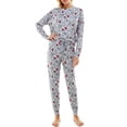 thumbnail image 2 of Jaclyn Women and Women's Plus Holiday Printed Long Sleeve Pajama Set, 2 of 5