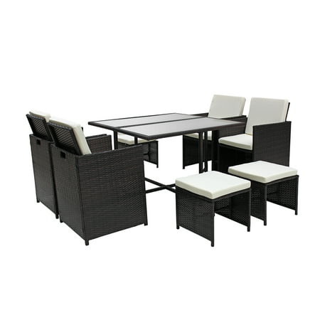 space furniture saving outdoor rattan patio chairs dining piece brown modern table dialog displays option button additional opens zoom