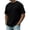Black, variant on Men's Casual T-Shirts Classic Short Sleeve Waffle Knit Tees Crewneck Solid Tee Shirts Black 2XL