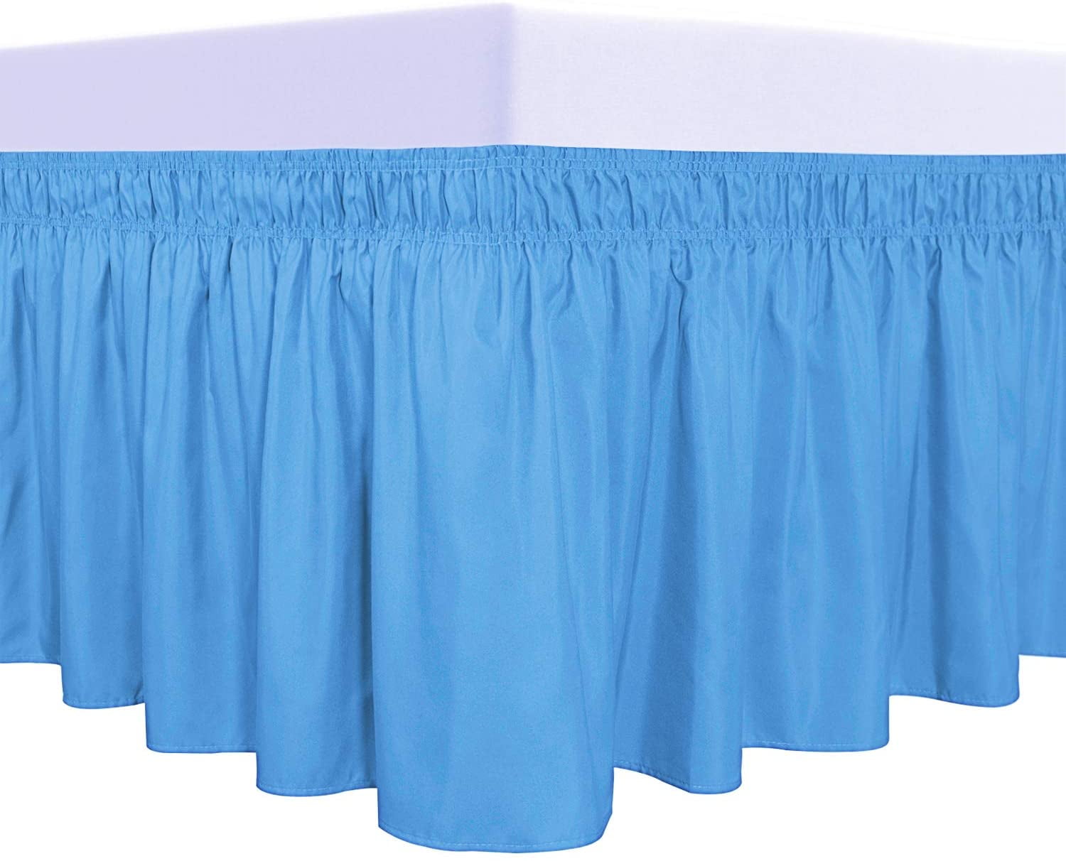 EasyGoing Wrap Around Ruffled Bed Skirt 14 Inch for Twin／Full Size