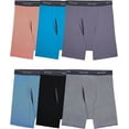 thumbnail image 5 of Mens 10-Pack Assorted Boxer Briefs by Fruit of the Loom Comfortable Mystery Pack Colors Materials Vary 3X, 5 of 12