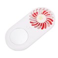 thumbnail image 2 of Ventilador de mano con mini espejo ventilador USB recargable portátil para niños niñas mujer hombre rojo, 2 of 10