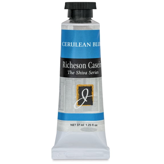 Richeson Casein Paint the Shiva Series - Cerulean Blue, 37 ml tube