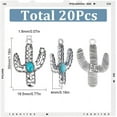 thumbnail image 2 of 1 caja de 20 dijes pequeños de cactus, dijes de cactus a granel, mini dijes de plata, verano, desierto, turquesa, plantas, cactus, dijes de aleación tibetana, 2 of 6