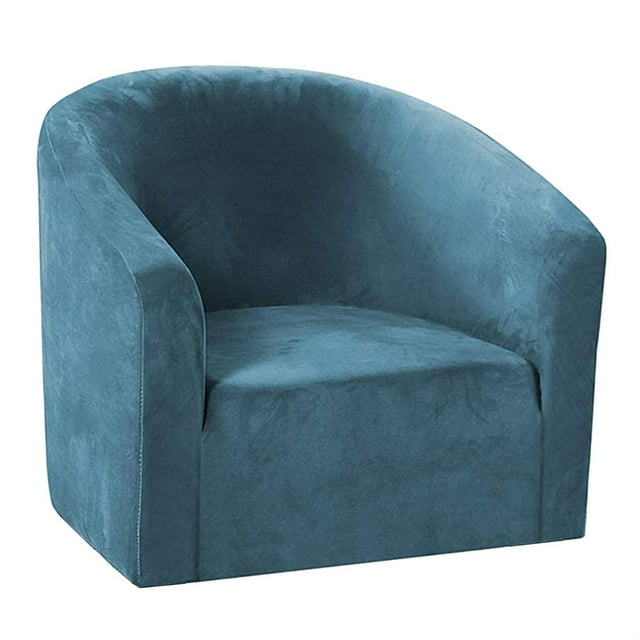 jifeng Housse de Canapé Extensible en Velours, Housse de Fauteuil Antidérapante Multicolore au Choix Bleu Foncé