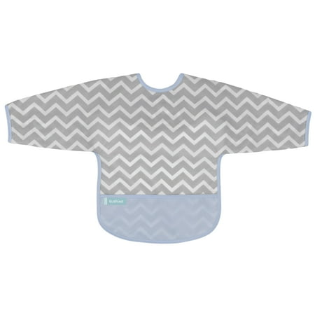 Kushies Cleanbib with Sleeves 12-24M Blue Chevron