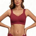 thumbnail image 3 of Mifsaly Womens Wireless Sports Bra with V Neck Wide Shoulder Straps Smooth Molded Cups and Longline Underband Comfortable Active Bralette for Yoga Fitness and Daily, 3 of 7