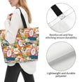 thumbnail image 3 of Naloa Retro Summer Stamp Tote Bag for Women Large Capacity Shoulder Bag for College Work Travel Shopping, 3 of 8