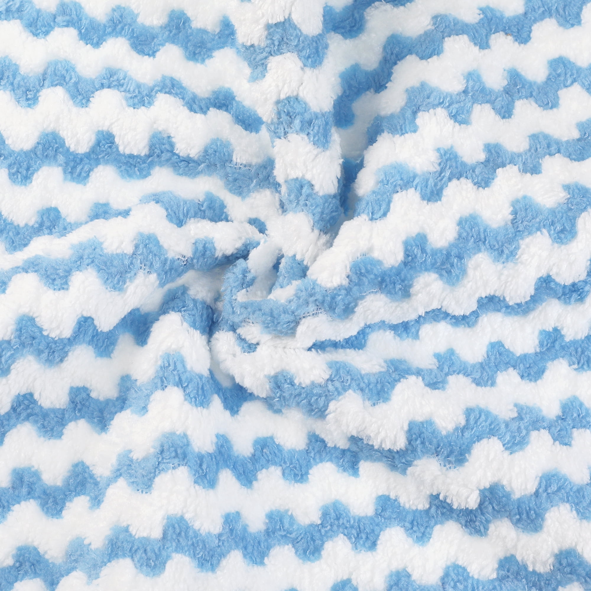 Unique Bargains 12 Pcs Microfiber Absorbent Rags Reusable Cleaning Towels Blue 10"x10"