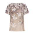 thumbnail image 6 of Pincandy Women's Casual Loose Floral Print Crewneck Printed Short Sleeve T-Shirt Tops,Khaki,2XL, 6 of 8