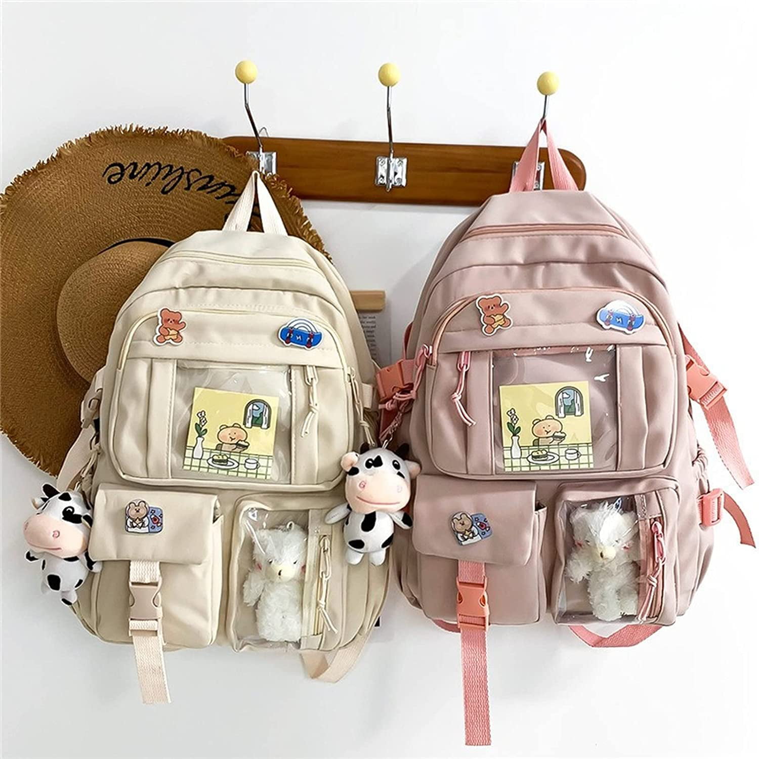 Korean Style Kawaii Backpack/Shoulder Bag (with accessories) – KUMA  Stationery & Crafts