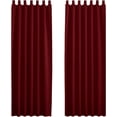 thumbnail image 1 of Cortinas opacas Laklulu - Cortina roja para sala de estar, decoración de ventanas, bloque luminoso, anti-UV, opaca para el hogar, dormitorio, puerta, ahorro de energía, L 140 x H 220 cm, 2 piezas,, 1 of 8
