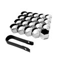 thumbnail image 1 of Justharion 20Pcs Car Wheel Nut Caps Wear-resistant Auto Hub Screw Cover Dust-Proof Rims Exterior Decoration High Fixation Silver 19mm 1Set, 1 of 6