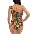 thumbnail image 5 of Goofa Fruits Peach Pattern Women's One Piece Swimsuits Tummy Control Bathing Suits Asymmetric One Shoulder Swimwear-Medium, 5 of 6
