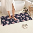 thumbnail image 4 of Pioneer Flower Floral Print Pattern Bathroom Rugs Mat, Non Slip Microfiber Bathroom Rug with Rubber Backing, Soft Mats for Bathroom Floor Tub Shower, 24"x60", 4 of 5