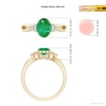 thumbnail image 4 of ANGARA Natural 1.1 ct Emerald Split Shank Engagement Ring with Trio Diamonds in 14K Yellow Gold for Women (Size-8x6mm) | May Birthstone, Anniversary, Jewelry Gift for Women | Natural Emerald Ring, 4 of 9