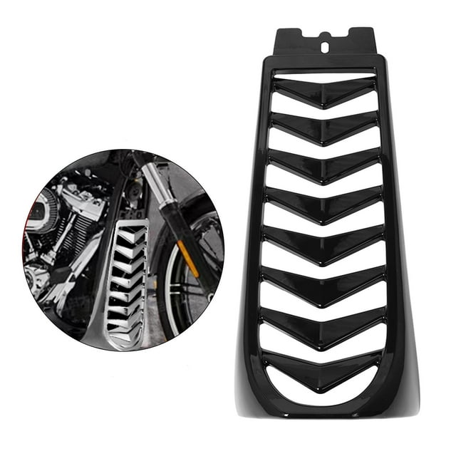 Cubierta del radiador inferior delantero de la motocicleta/ligero/negro/alerón de de barbilla duradero apto para accesorios reemplaza shamjiam Cubierta del radiador