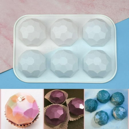 

Silicone Soap Molds Diamond Sphere Bakeware Mousse Cake Decorating Tools Pudding Jelly Chocolate Fondant Mould Baking Mould