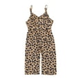 thumbnail image 2 of Seyurigaoka Girls Summer Sleeveless Romper Leopard High Waist Lace-up V Neck, 2 of 5