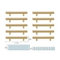 thumbnail image 6 of Maklaine Modern 4" Center To Center Bar Pull Multipack in Brass (Set of 10), 6 of 6