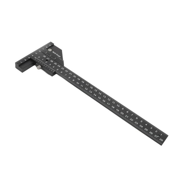 Aluminum Alloy Woodwork Ruler,Multifunction Woodworking Ruler Aluminum Black Woodworking Ruler Woodworking T Ruler Exquisite Design