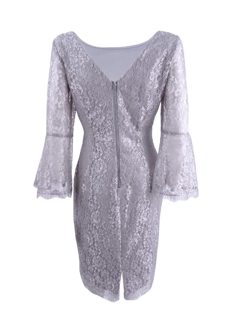 Calvin Klein Women's Lace Bell-Sleeve Sheath Dress (14, Sandstone Silver) -  Walmart.com