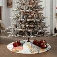 thumbnail image 5 of Daiia Little Chef Gnome Drawing Merry Christmas Tree Skirt , Xmas Large Lace-up Tree Skirt, Santa Snowflakes Rustic Home Decorations New Year Party Farmhouse Decor-30", 5 of 7