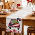 thumbnail image 5 of Puerto Rican Flag Table Runner 120 Inches Long Farmhouse Dress Scarves, Vintage Country Truck Flowers Wooden Grain Dining Tablerunner for Coffee Table/Kitchen Island/Party Décor, 13" x 120", 5 of 8