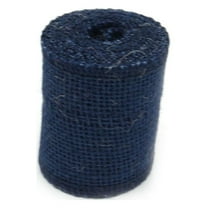 Kuyiluo Burlap ribbon roll 2M Jute Burlap Ribbon Roll for Christmas Decoration (Dark Blue)
