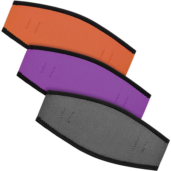 3 Pieces Neoprene Mask Strap Cover Neoprene Diving Mask Straps Hair Protector Wrap for Dive and Snorkel Masks Water Sports