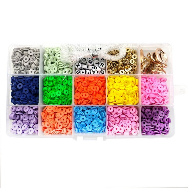 Jewelry Making Beads Bracelets Keychains DIY Crafting Materials Aesthetic Assortments Handmade Crafts Art Work for Beginners 15-Cell