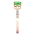 thumbnail image 3 of Clara Pucci 14K Rose Gold 2.7ct Green Solitaire with Accents Ring for Women, 3 of 7