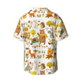 thumbnail image 2 of Disketp Men's Hawaiian Autumn Forest Animals Print Shirts Button Down Holiday Beach Shirts-Small, 2 of 7